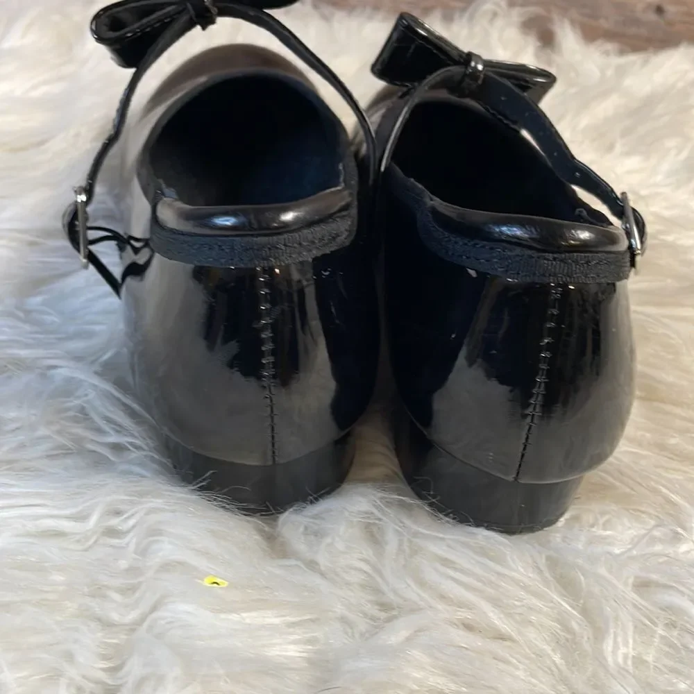 Balera Girls Black Patent Leather Tap Dance Shoes Size 4.5